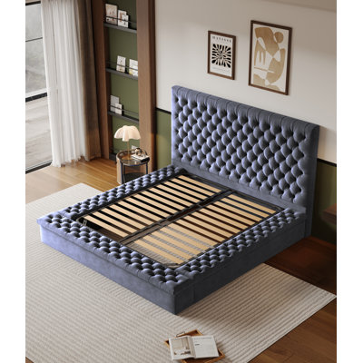 Rahsheen Queen Tufted Upholstered Low Profile Storage Platform Bed -  Everly Quinn, 1BDC2CAFF52B49F0828C176C88C059F0