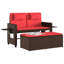 Banc de patio inclinable avec coussins vidaXL-99049279