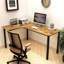 L-Shaped Metal Base Computer Desk-766801126-766801127