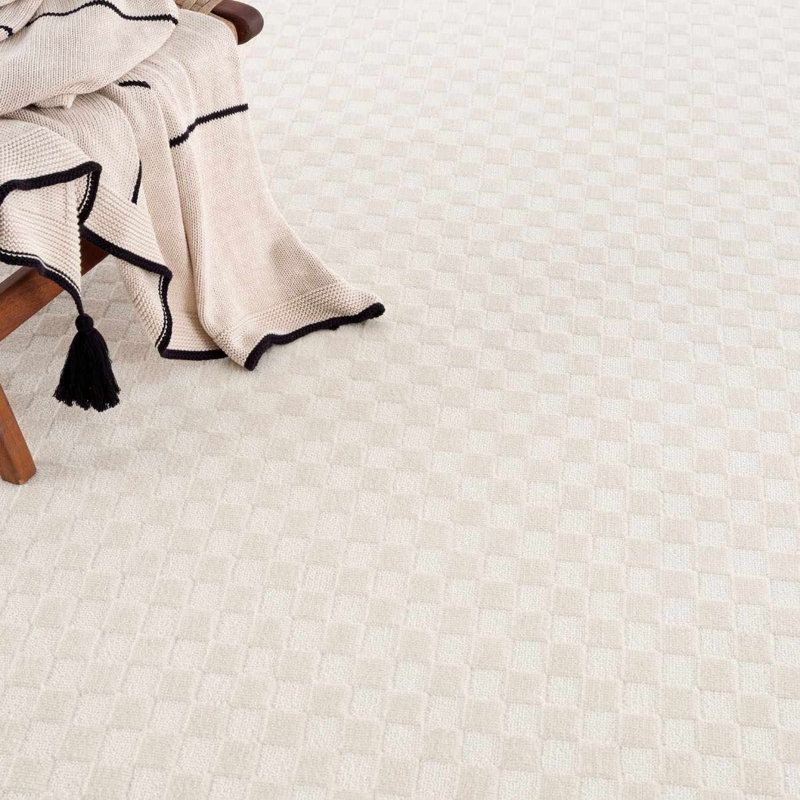 Tapis crème / blanc cassé Chaki Duggans, Crème / blanc cassé, Rectangle 6 pi 7 po x 9 pi