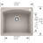 Diamond SILGRANIT 25" Single Bowl Dual Mount Kitchen Sink-3140437-40162371