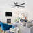Vaczon 60" Modern Smart Large Ceiling Fan with Dimmable 3CCT LED Lights, 6-Speed Reversible DC Motor, Timer, Remote, and App Control-1673542287
