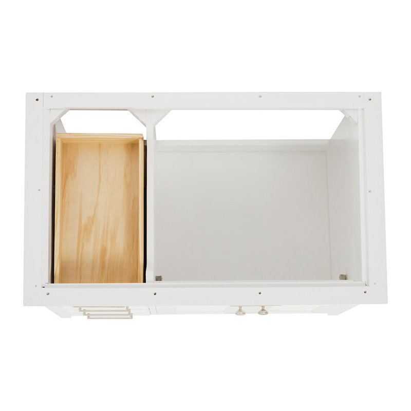 Kensington 37'' W Single Vanity, White, Italian Carrara Marble