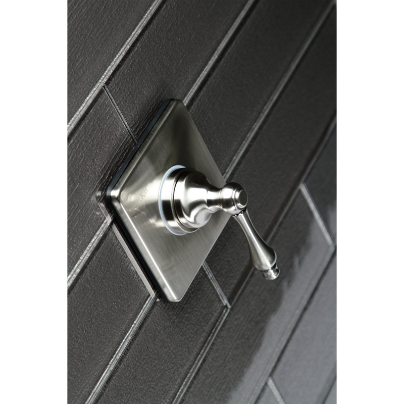 Kingston Brass Single-Handle Wall Mount Three-Way Diverter Valve with Trim Kit, Brushed Nickel