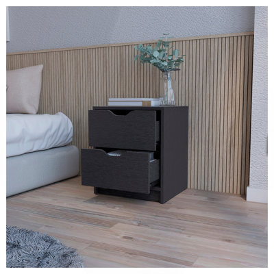 Dillon 2 Drawers Nightstand, Bedside Table with Storage