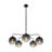 5-Light Hand-Blown Gradient Glass Globe Chandelier