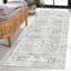 Tapis oriental en polyester tissé à la machine en gris clair / beige Lonon-180944928
