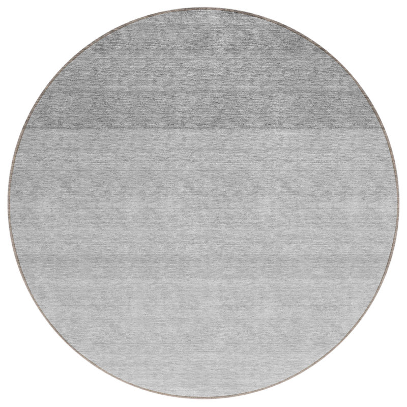  Machine Washable Indoor/Outdoor Kitchen Mat, Round 8'