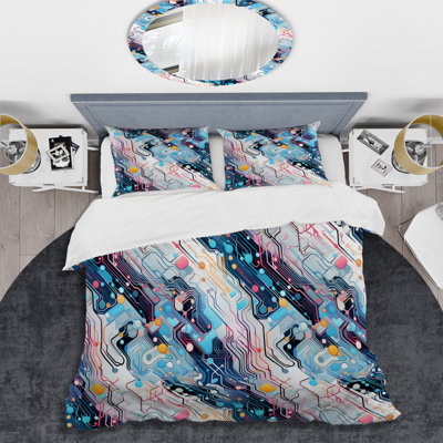 Ensemble de housse de couette Techno Matrix Futuristic Dreams Edm