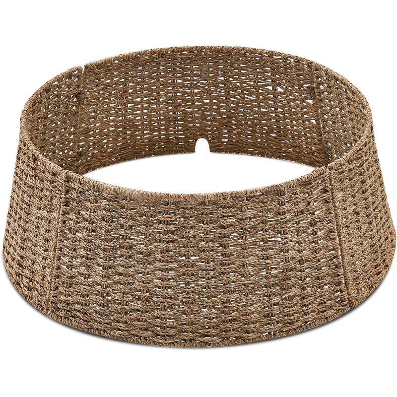 Collier d'arbre de Noël, jupe d'arbre tissée des Fêtes, H 10 po x l 28 po