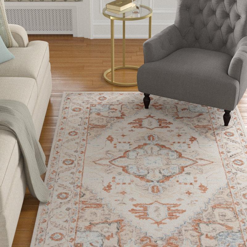 Zimmer Hand Tufted Wool Oriental Rug, Rectangle 4' x 6'