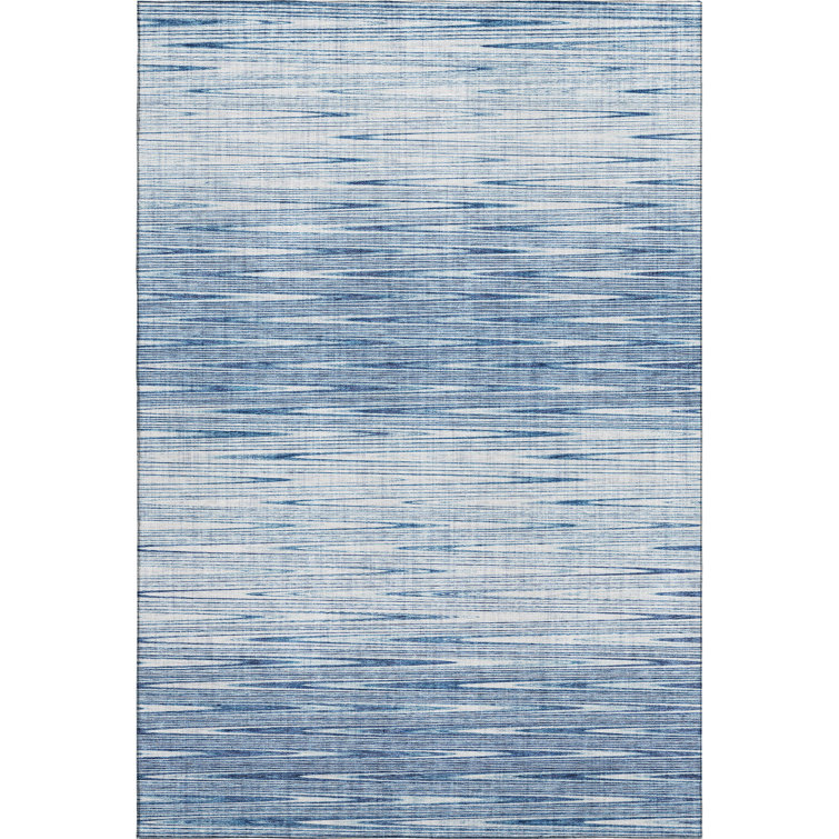 Premium Machine Washable Prisco Blue Rug