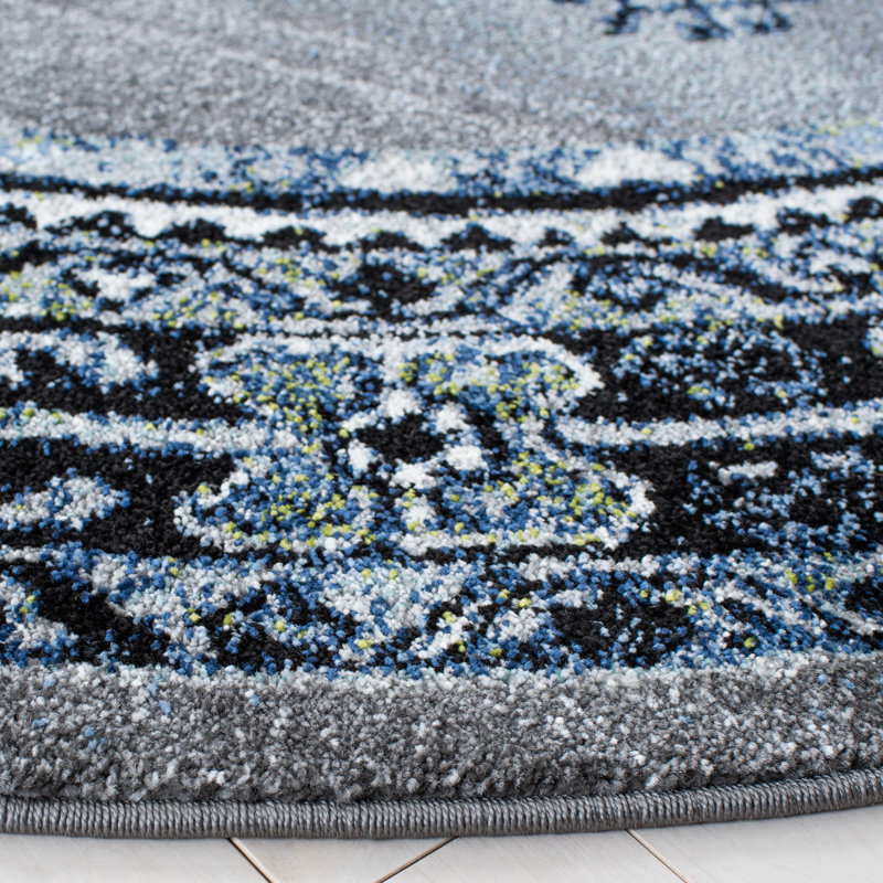 Manorhaven Performance Oriental Rug, Round 6'7"