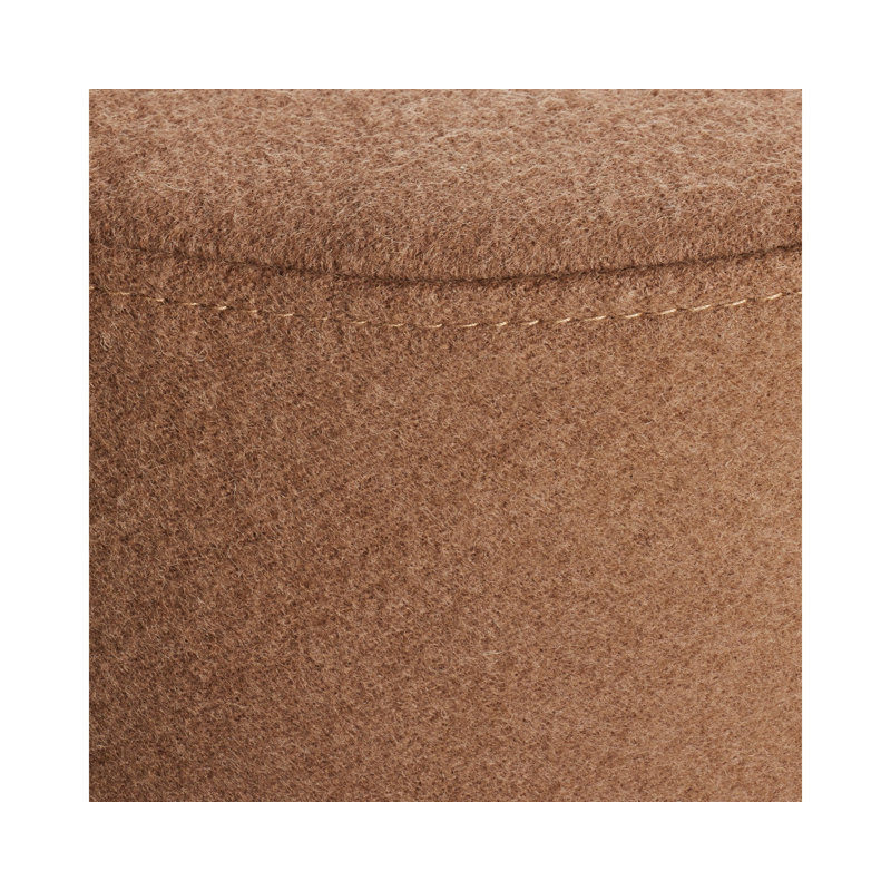 Bumper Round Ottoman, Brown