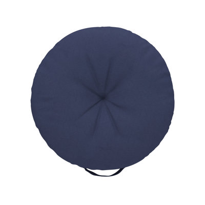 Indoor/Outdoor Floor Pillow, 24 Inch Circular Cushion Cover with Insert