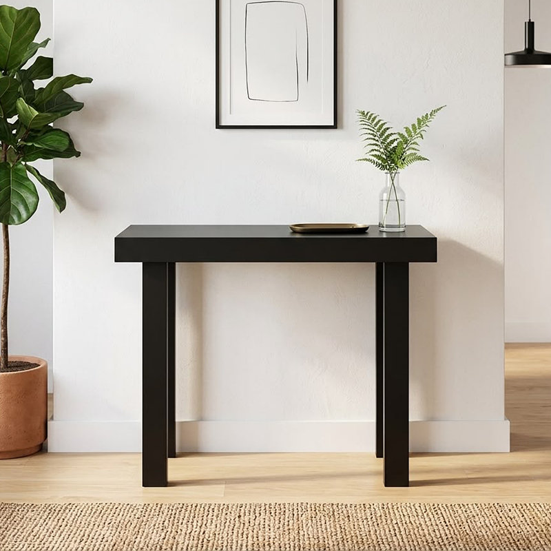 Beckett Solid Wood Console Table, 36" W, Black