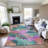 Premium Machine Washable Elize AMF1493 Floral Rug-594320419