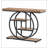 41.3" Industrial 4-Tier Console Table with Circle Base - Narrow Entryway Sofa Table with Storage Shelves-901440685