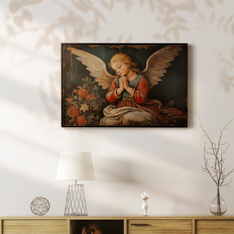 Angel CVI - Toile tendue avec châssis Premium - Prêt à accrocher, H 40 po x l 60 po