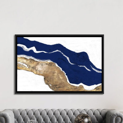 " Navy And Gold Tierra I " by Patricia Pinto