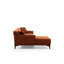 Modern Corner Sofa, Orange Fabric Upholstery, 57.1 x 98.4 x 33.9 inches | Beech Wood & Chipboard Frame, 100% Polyester, Dry-Cleanable | 2 Included Pillows, Fixed Cushions with Foam & Feather Filling, Stylish Industrial Design-1793283061-1793283067