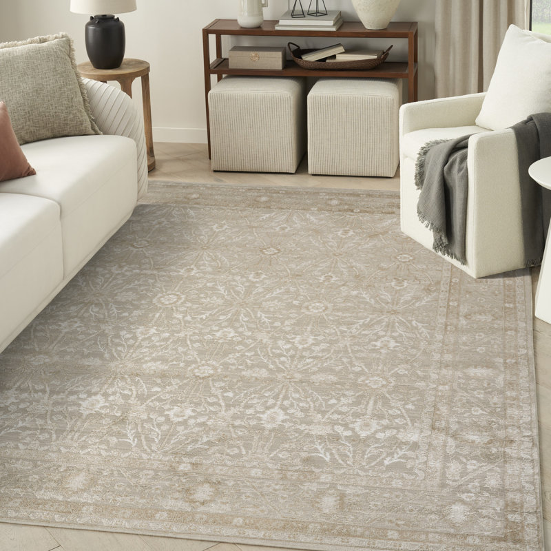 Tapis d'intérieur crème Lafever, Rectangle 7 pi 10 po x 9 pi 10 po
