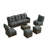 Louann Five-person Group Outdoor Wicker Set With Wicker Coffee Table And Two Ottomans-1665510320-1665510326