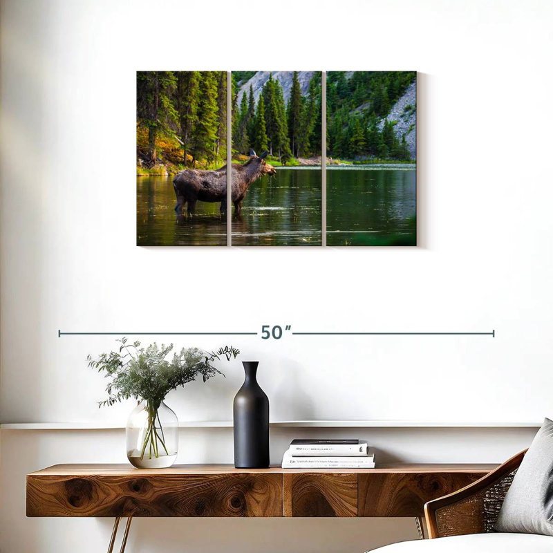 Brampt Bathing Alaskan Moose, 20" H x 33" W