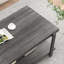 Table basse moderne, centre en bois rustique avec rangement pour le salon, gris foncé