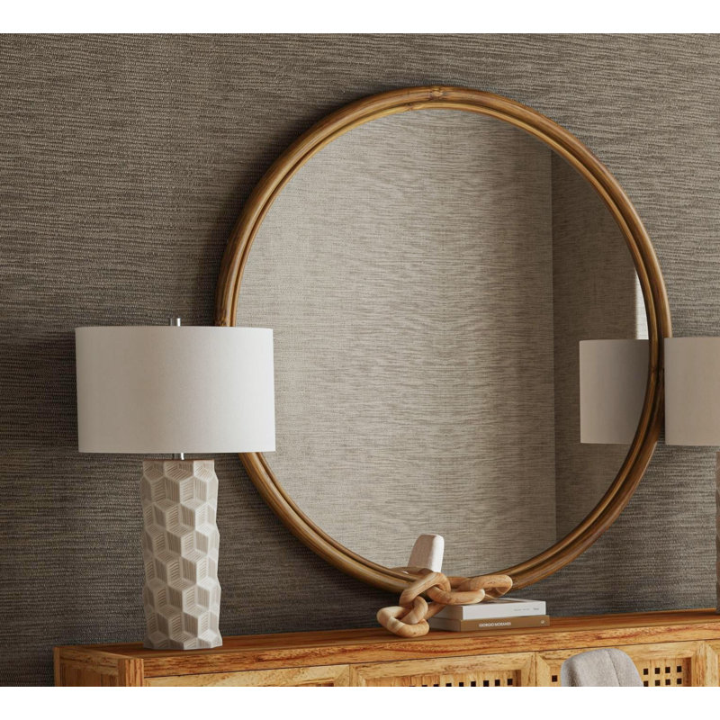 Johnica Wood Flat Wall Mirror