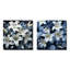 Ensemble de 2 carrés de lys blancs et bleus-1149204520-1149204521