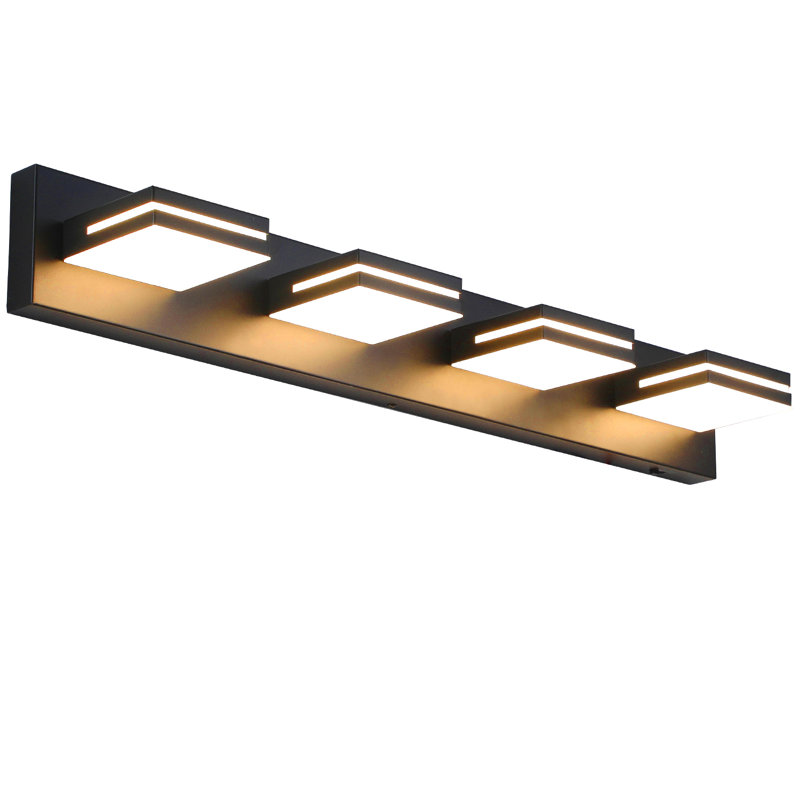 Modern Dimmable LED Vanity Lights for Mirror 3 CCT Adjustable LED Vanity Light, 4 Lights, Matte Black