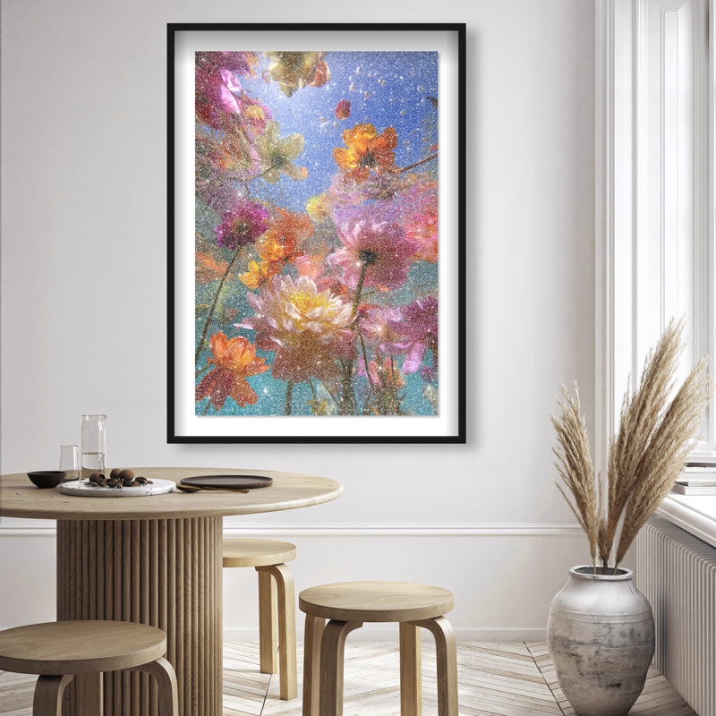 Liquid Bloom II Print by Oliver Gal, 37.5"H x 55.5"W, Black Shadowbox