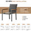Ensemble de 4 chaises de patio empilables, ensemble de chaises de salle à manger en aluminium empilable avec accoudoirs matelassés en textilène et WPC, siège de 17 po de hauteur, toutes saisons pour patio, balcon, bord de piscine et restaurants, gris-1920479658-1919573728