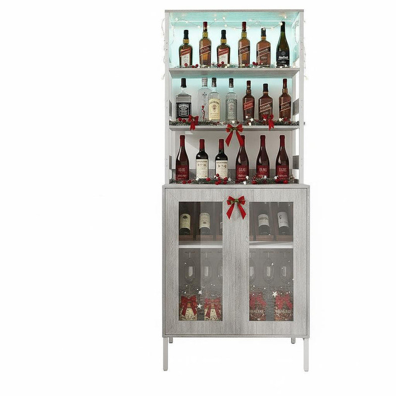 68.3cm Wine Bottle Rack, Grey