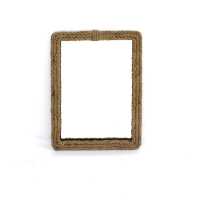 Miroir mural en bois avec structure corde Keagan