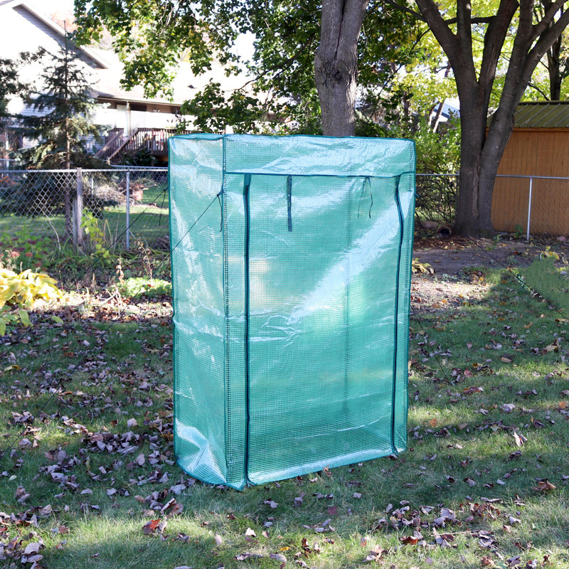 Deluxe Portable UV-Protected Green Plant Starter Greenhouse with Roll-Up Door
