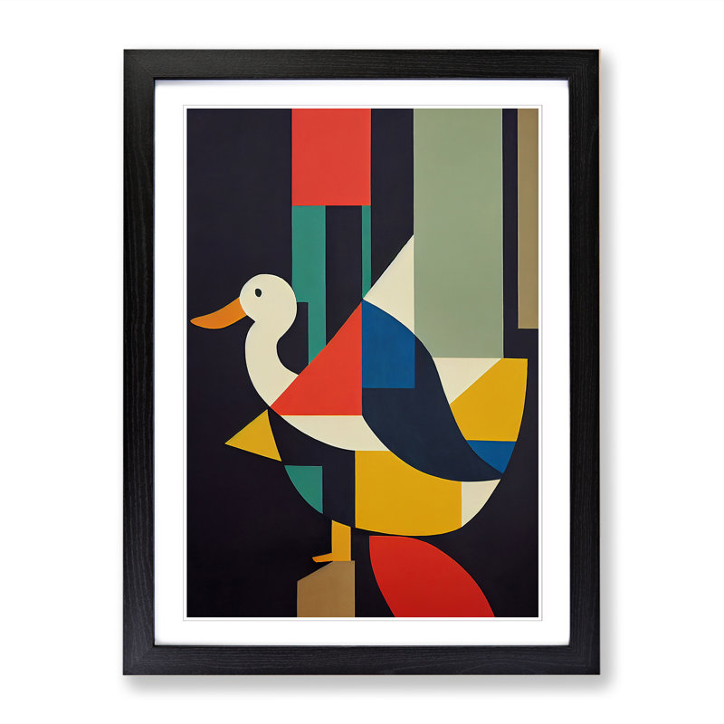 Duck Abstract Vol.5 - Picture Frame Print, 34cm H x 25cm W x 2cm D, Black