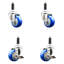 3,5 pouces_316SS_Poly pivotant 3/4 pouces_Tige de roulette extensible 2 freins-101312950