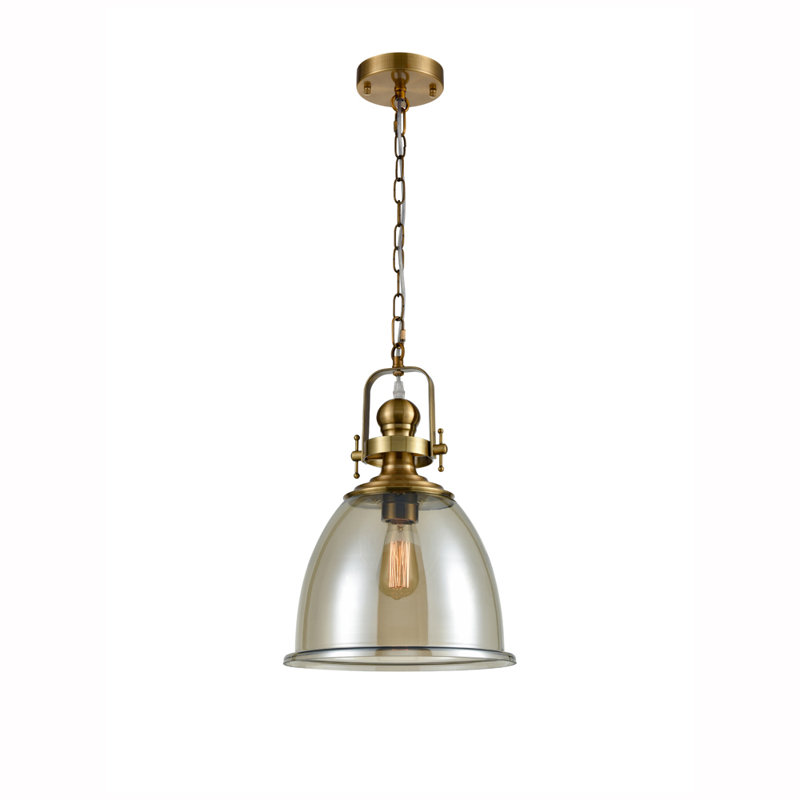 Cochran 1 - Light Dome Pendant, Antique Brass, Gold, Antique Brass