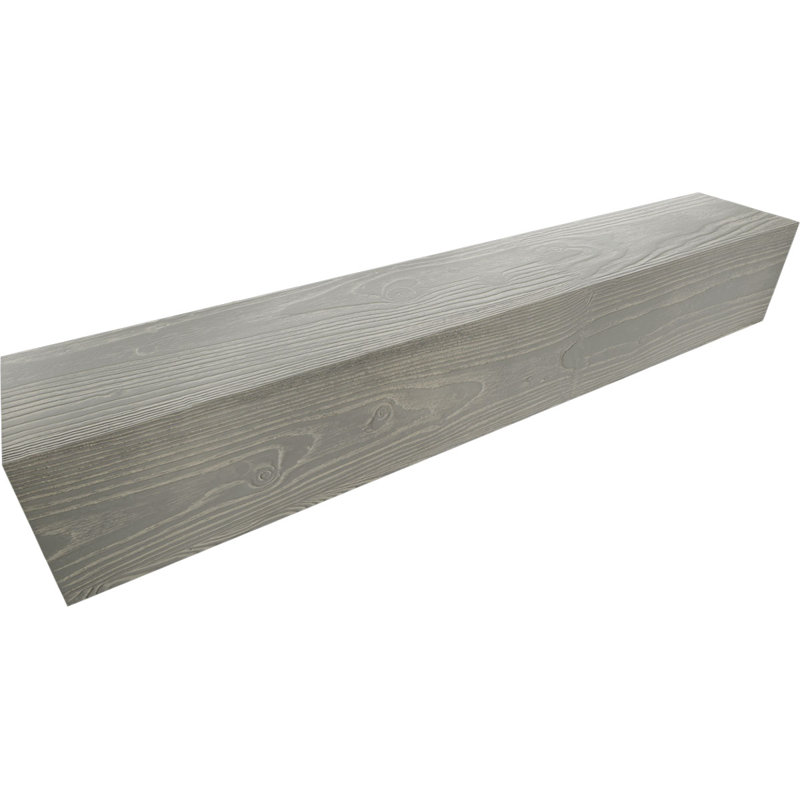 Poutre de plafond à 3 côtés en faux bois Endurathane sablé (poutre en U), H 8 po x l 4 po, Cachemire, 10 pi L