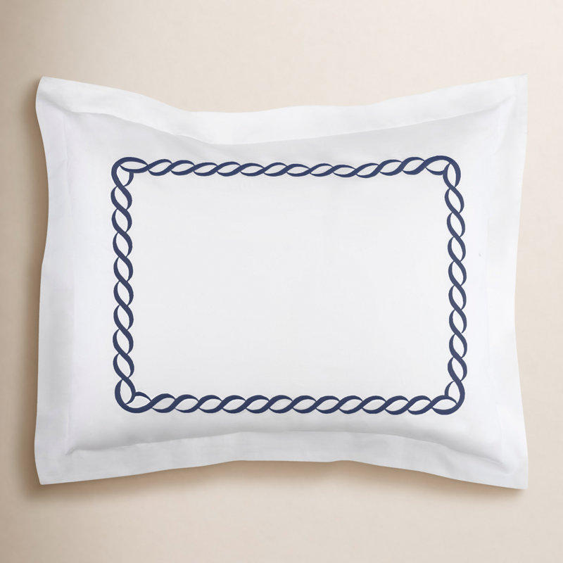 Lisbeth Classic Cotton Blend Sham, Queen, Navy