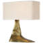 Anne-Marie Barton Terra-Forma 23" Left Table Lamp in Museum Pewter with Boucle Shade-1678294092-1678294093