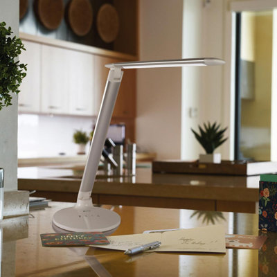 Lampe de bureau à DEL avec assistance vocale OttLite Command - Compatible Google Home et Amazon Alexa, USB