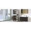 Armoire de rangement de salle de bain grise, intérieur spacieux et conception basculante avec tablettes réglables efficaces