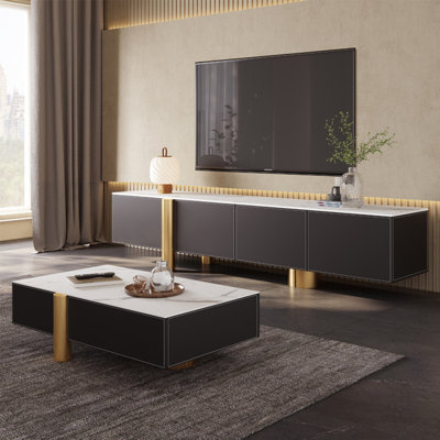 Meuble télé et table basse de luxe léger
