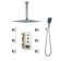Système de douche thermostatique 3 fonctions à 3 fonctions avec 6 jets de corps