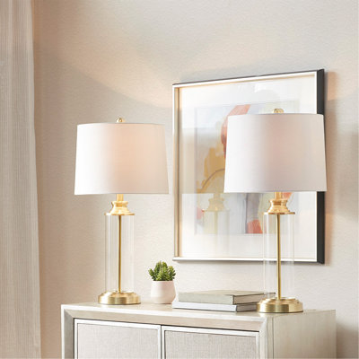 Ensemble de 2 lampes de table en verre Clarity