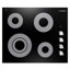 Cosmo 24 in. Electric Ceramic Glass Cooktop with 4 Elements, Dual Zone Element, Hot Surface Indicator Light and Control Knobs