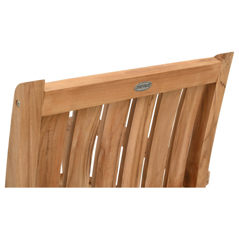 Teak Wood Abaco Outdoor Patio Barstool With Arms
